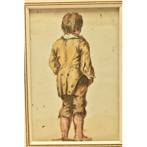 348 - CIRCLE OF PHILIP JAKOB De LOUTHERBOURG (1740-1812) A STUDY OF A YOUNG BOY, the boy is viewed from be... 