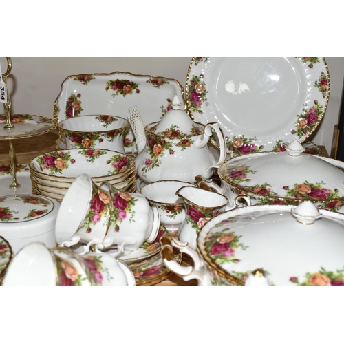 354 - A QUANTITY OF ROYAL ALBERT DINNERWARE, comprising two covered tureens, six dinner plates, six side p... 