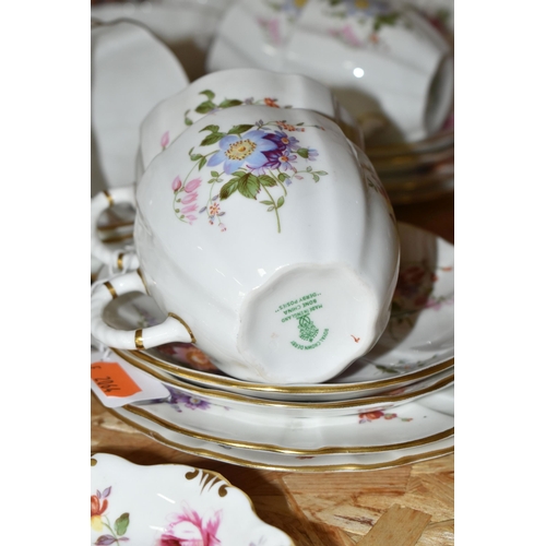 356 - A COLLECTION OF ROYAL CROWN DERBY 'DERBY POSIES' PATTERN TEAWARE, comprising a boxed set of six napk... 