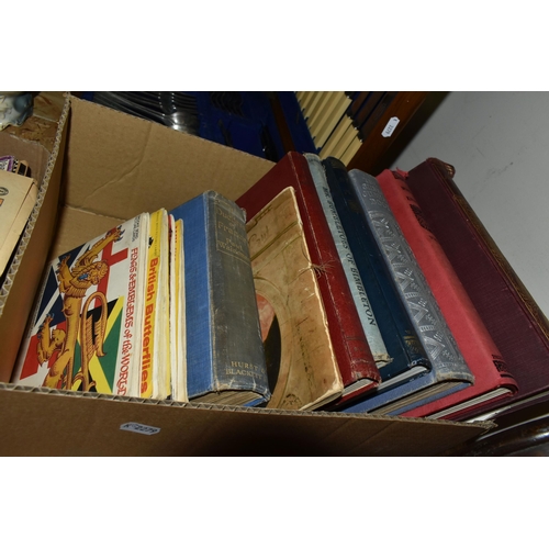 359 - TWO BOXES AND LOOSE BOOKS, COMICS, MINERS LAMP AND SUNDRY ITEMS, to include comics including Superma... 