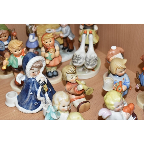 397 - A GROUP OF HUMMEL AND OTHER GOEBEL FIGURES, thirteen figures comprising Hummel: Apple Tree Girl no 1... 