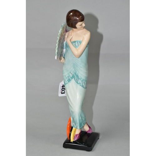 403 - A LIMITED EDITION KEVIN FRANCIS 'LADY WITH FAN' FIGURINE, modelled by Geoff Blower, no 378/500, heig... 