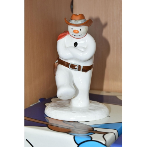 434 - SIX BOXED COALPORT CHARACTERS 'THE SNOWMAN' FIGURES, comprising The Adventure Begins, The Hug, two x... 