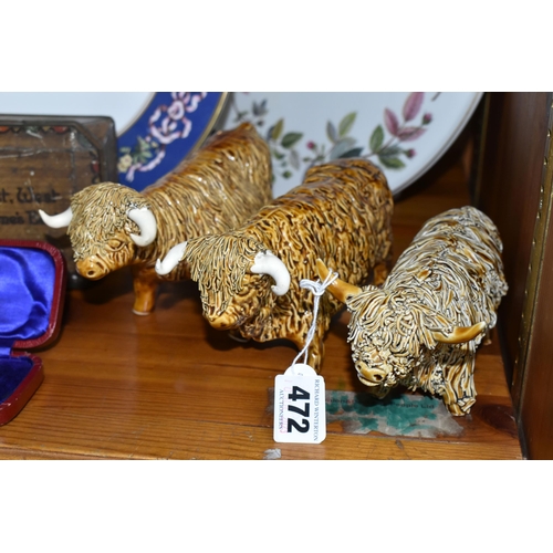 A GROUP OF CERAMICS STAMPS AND A VINTAGE TIN comprising a hinged