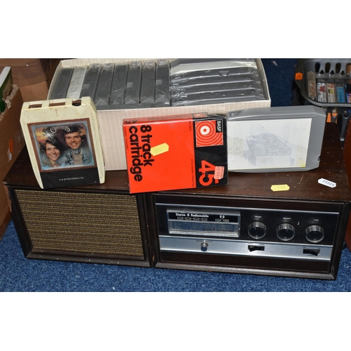 530 - A STEREO 8 RADIOMOBILE EIGHT TRACK PLAYER WITH SPEAKER AND CASSETTES, comprising fourteen cassettes,... 