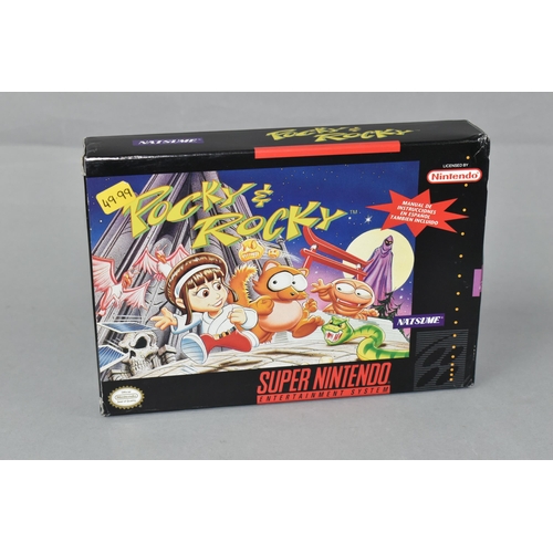 533 - POCKY & ROCKY NINTENDO SNES GAME, NSTC version, game is not in working condition, but includes the b... 