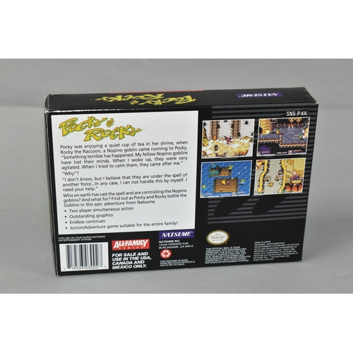 533 - POCKY & ROCKY NINTENDO SNES GAME, NSTC version, game is not in working condition, but includes the b... 