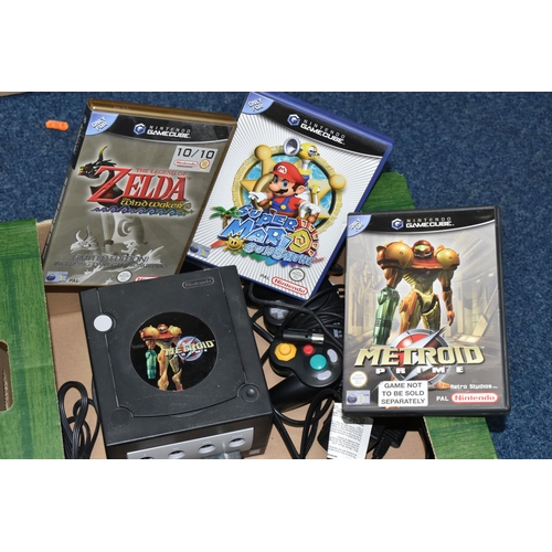 535 - NINTENDO GAMECUBE CONSOLE METROID PRIME VARIANT AND GAMES, includes Super Mario Sunshine, Metroid Pr... 