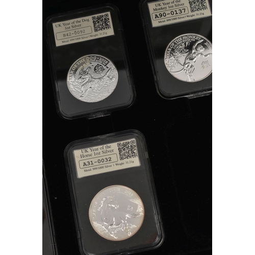 173 - SILVER SET LOOSE COINS ETC, to include a First WW Allies silver set a .999 silver slabbed UK year of... 