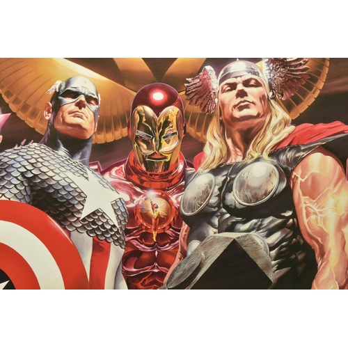 314 - ALEX ROSS FOR MARVEL COMICS 'ASSEMBLE', a signed limited print on paper, depicting Avengers Super He... 