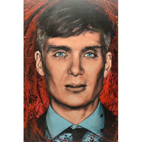 316 - PETE HUMPHREYS (BRITISH CONTEMPORARY) 'CILLIAN MURPHY II', a portrait of the Peaky Blinders star, si... 