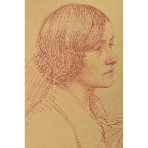 336 - JOSEPH MILNER KITE (1862-1946) A HEAD AND SHOULDERS PORTRAIT OF A YOUNG WOMAN, signed bottom left, c... 