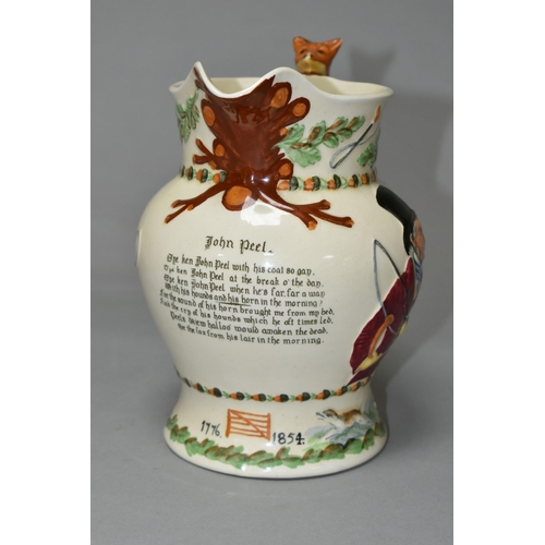 351 - A CROWN DEVON - FIELDING MUSICAL 'JOHN PEEL' JUG, height 20cm (1) (Condition Report: musical movemen... 