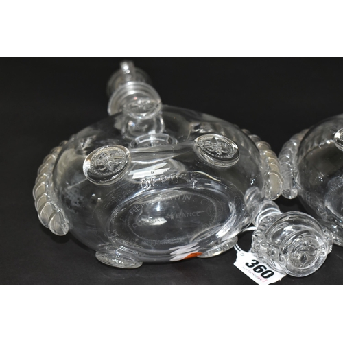 360 - TWO HAND BLOWN BACCARAT CRYSTAL DECANTERS, 1960s/1970s empty Remy Martin Louis XIII 'Grande Champagn... 