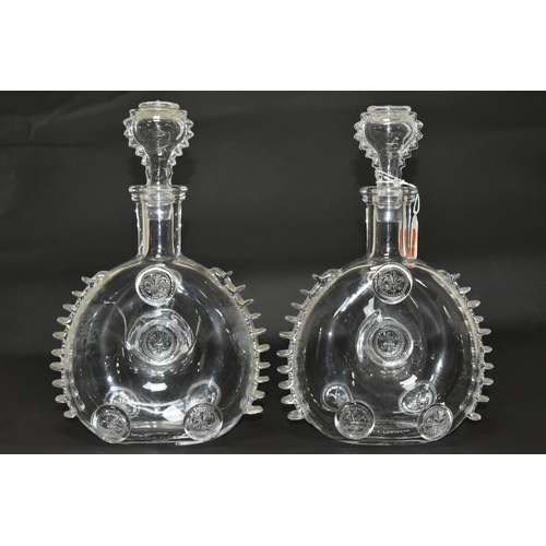 360 - TWO HAND BLOWN BACCARAT CRYSTAL DECANTERS, 1960s/1970s empty Remy Martin Louis XIII 'Grande Champagn... 