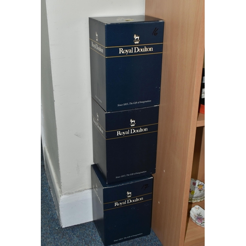 369 - THREE BOXED ROYAL DOULTON CHARACTER JUGS, comprising 'The Ring Master' D6863, 'Town Cryer' D6895, 'C... 