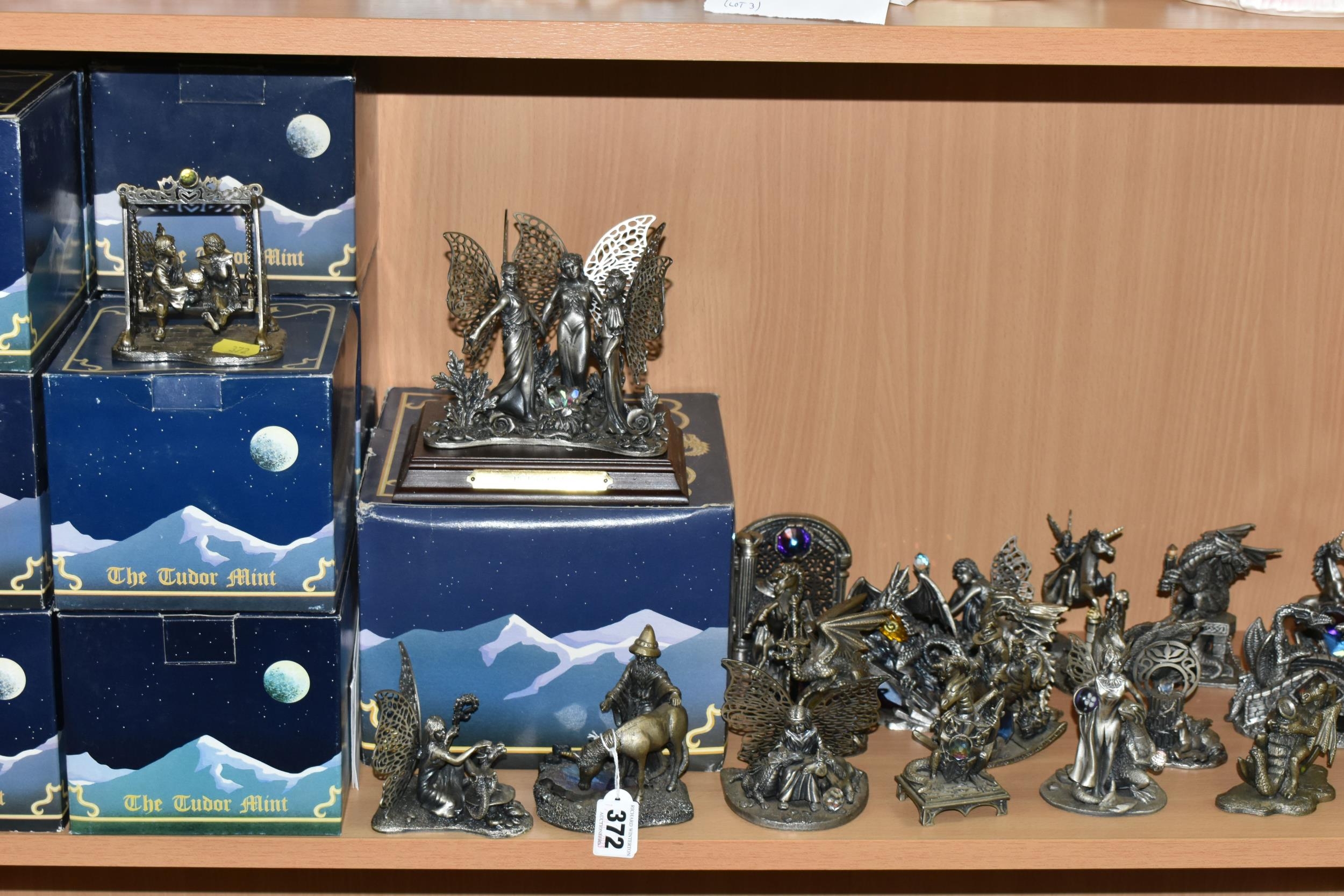 A COLLECTION OF TUDOR MINT MYTH AND MAGIC PEWTER FIGURES, some boxed as  stated, comprising boxed The