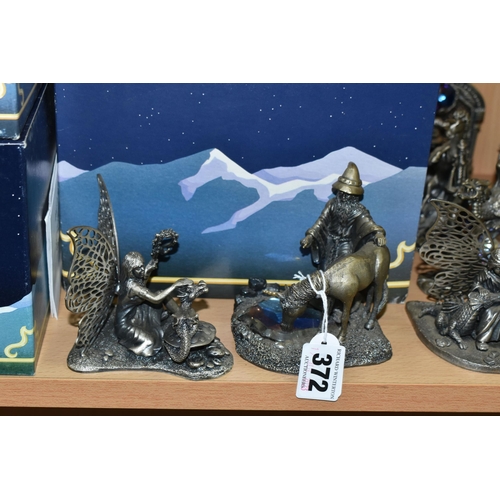 372 - A COLLECTION OF TUDOR MINT MYTH AND MAGIC PEWTER FIGURES, some boxed as stated, comprising boxed The... 