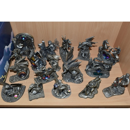 372 - A COLLECTION OF TUDOR MINT MYTH AND MAGIC PEWTER FIGURES, some boxed as stated, comprising boxed The... 