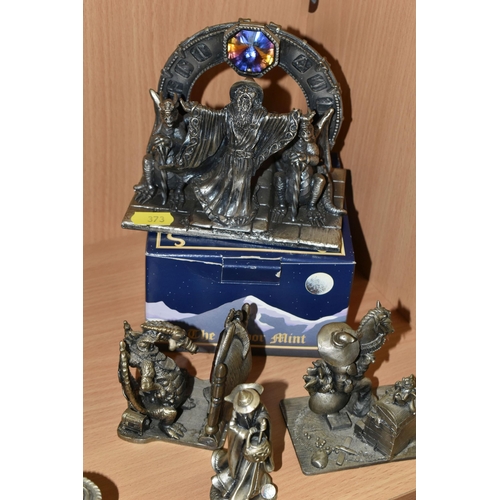 373 - A COLLECTION OF TUDOR MINT MYTH AND MAGIC PEWTER FIGURES, some boxed as stated, comprising boxed Rin... 