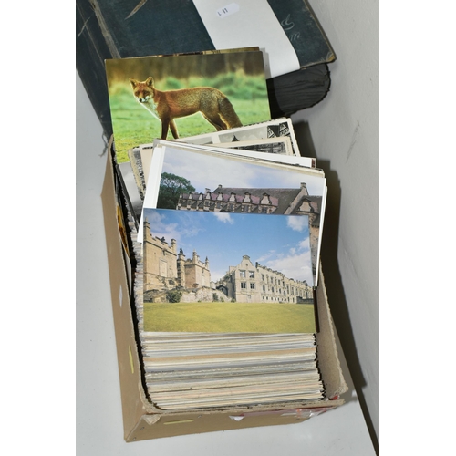 484 - POSTCARDS one album and one box containing over 500 early 20th century postcards featuring topograph... 