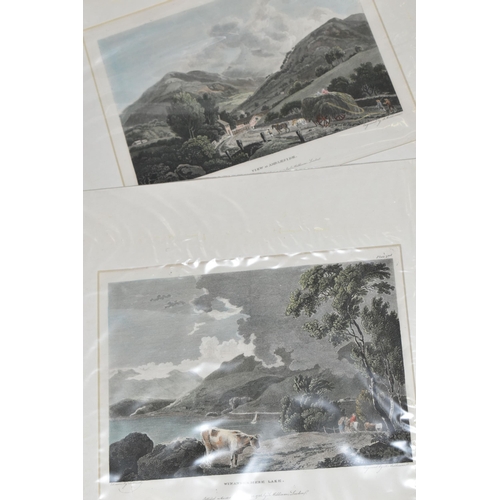 528 - A SMALL QUANTITY OF PICTURES AND INDENTURES, comprising a 20th century abstract landscape with dwell... 