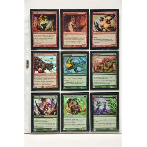 256 - COMPLETE MAGIC THE GATHERING: MIRRODIN FOIL SET, all cards are present, genuine and are all in excel... 