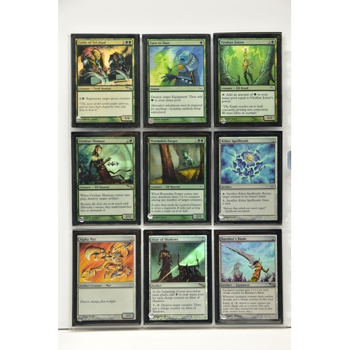 256 - COMPLETE MAGIC THE GATHERING: MIRRODIN FOIL SET, all cards are present, genuine and are all in excel... 