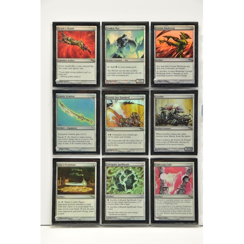 256 - COMPLETE MAGIC THE GATHERING: MIRRODIN FOIL SET, all cards are present, genuine and are all in excel... 