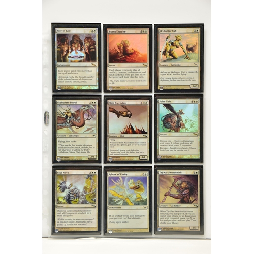 256 - COMPLETE MAGIC THE GATHERING: MIRRODIN FOIL SET, all cards are present, genuine and are all in excel... 