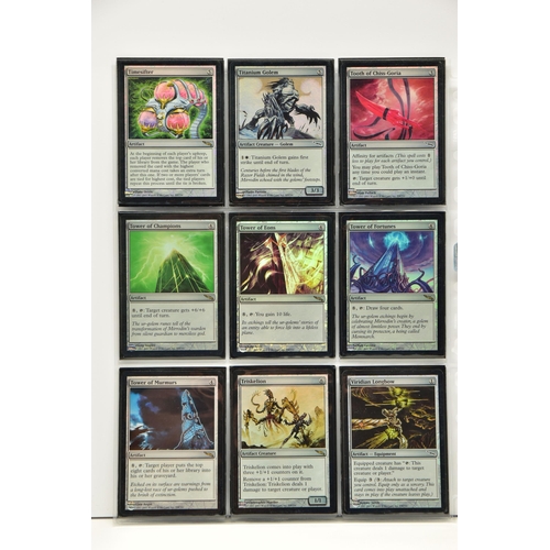 256 - COMPLETE MAGIC THE GATHERING: MIRRODIN FOIL SET, all cards are present, genuine and are all in excel... 