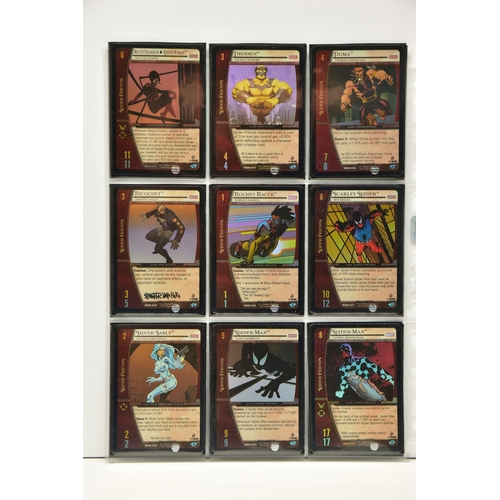 282 - COMPLETE VS. SYSTEM MARVEL: WEB OF SPIDER-MAN 1ST EDITION FOIL SET, all cards are present, genuine a... 