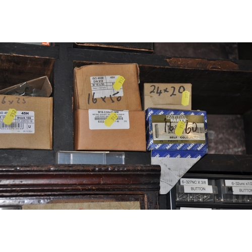 912 - FIFTY PARTIAL AND FULL BOXES OF METRIC GRUB SCREWS from M2x3 upto M24x20 (see pics for sizes)(this l... 