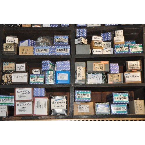 935 - APPROX NINETY PARTIAL AND FULL BOXES OF METRIC AND IMPERIAL BOLTS cap and button headed, shouldered,... 