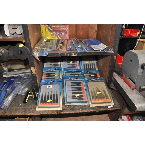 953 - A QUANTITY OF HANDTOOLS by Irwin, Stanley, Silverline, Faithful etc (see pics for details)(this lot ... 