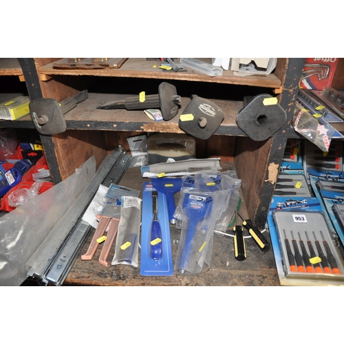 953 - A QUANTITY OF HANDTOOLS by Irwin, Stanley, Silverline, Faithful etc (see pics for details)(this lot ... 