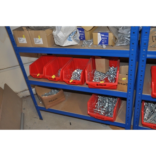 967 - A LARGE QUANTITY OF PARTIAL AND FULL BOXES OF GALVANISED METRIC NUTS BOLTS AND WASHERS including a f... 