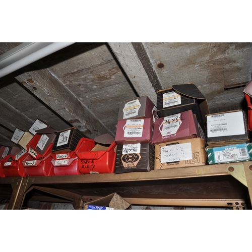 974 - A LARGE QUANTITY OF PARTIAL AND FULL BOXES AND BINS CONTAINING UNC BOLTS AND NUTS (see pics for deta... 