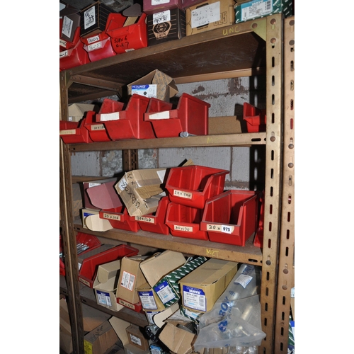 975 - A LARGE QUANTITY OF PARTIAL AND FULL BOXES AND BINS CONTAINING METRIC BOLTS AND NUTS (see pics for d... 