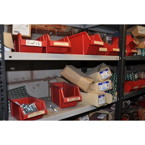 975 - A LARGE QUANTITY OF PARTIAL AND FULL BOXES AND BINS CONTAINING METRIC BOLTS AND NUTS (see pics for d... 