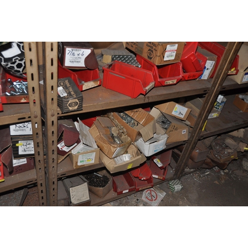 976 - A LARGE QUANTITY OF PARTIAL AND FULL BOXES AND BINS CONTAINING UNF BOLTS AND NUTS (see pics for deta... 