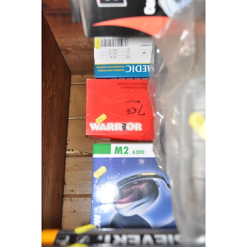 984 - A SELECTION OF PPE, RESPIRATORS, GOGGLE, GLOVES etc (this lot is located at another location so sepa... 