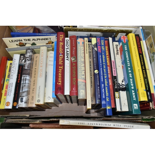 531 - FOUR BOXES OF BOOKS and other Ephemera to include approximately 160 miscellaneous book titles in har... 