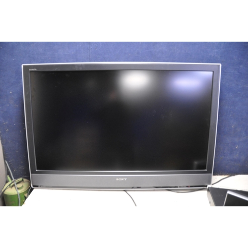 1047 - A SONY KDL-46W2000 46in TV with remote along with a Sony DAV-DZ630 DVD home cinema system (both PAT ... 