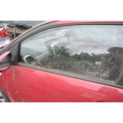 1003 - A CITROEN C1 1.0 VTi FEEL 3 DOOR HATCHBACK CAR, DX17 WPA, in red, manual gearbox, 998cc petrol engin... 