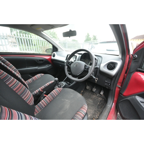 1003 - A CITROEN C1 1.0 VTi FEEL 3 DOOR HATCHBACK CAR, DX17 WPA, in red, manual gearbox, 998cc petrol engin... 