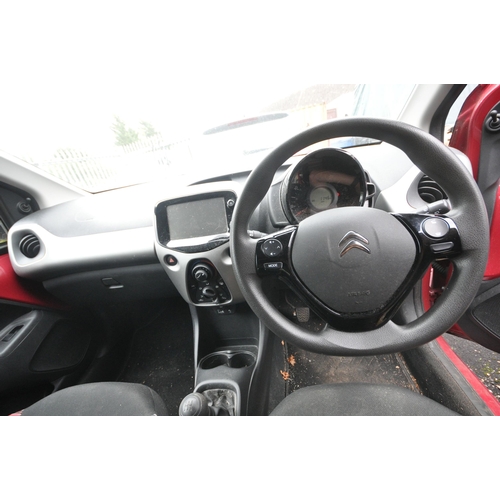 1003 - A CITROEN C1 1.0 VTi FEEL 3 DOOR HATCHBACK CAR, DX17 WPA, in red, manual gearbox, 998cc petrol engin... 