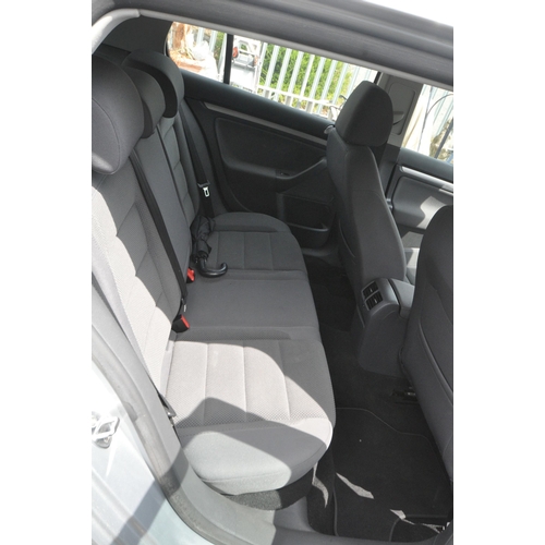 1004 - A VOLKSWAGON GOLF 1.6 FSI MATCH 5 DOOR HATCHBACK CAR, BD08 VKM, in silver, manual gearbox, 1598cc pe... 