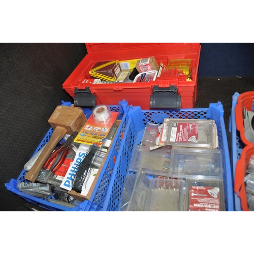 1078 - A LARGE QUANTITY OF SCREWS, BOLTS, SANDPAPERS, WET AND DRY etc