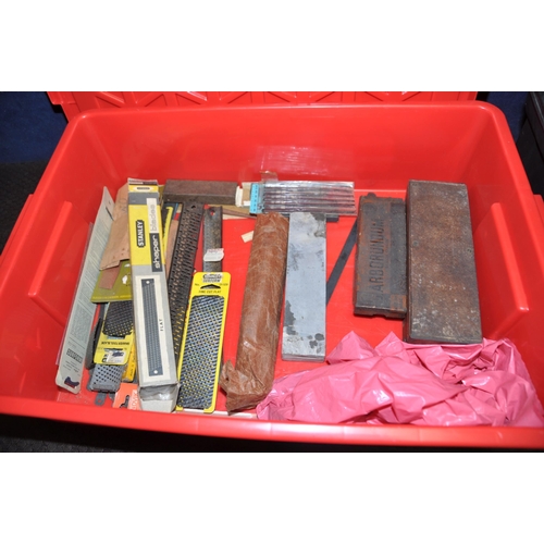 1081 - A PLASTIC TRAY AND TWO PLASTIC TOOLBOXES CONTAINING TOOLS including multimeters, wire stripper, spir... 